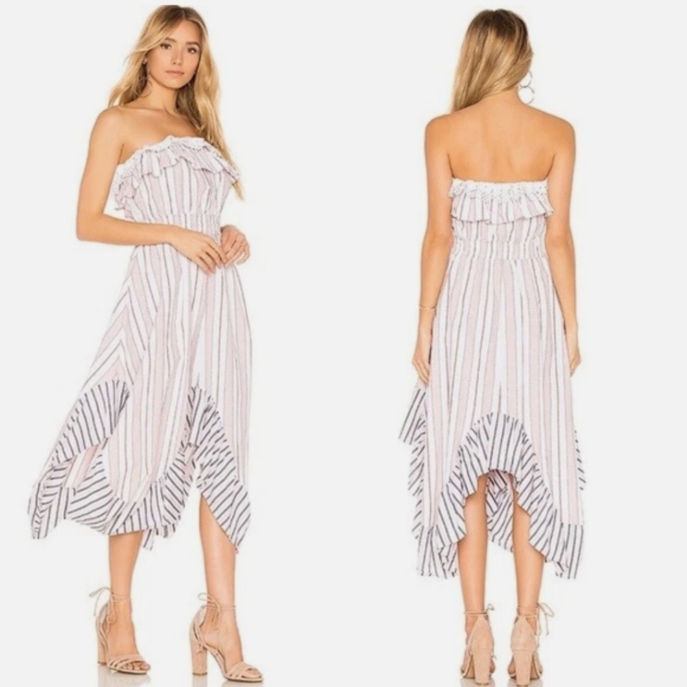 MISA Los Angeles Virginie Ruffled Midi Dress Size XS - Picture 1 of 9